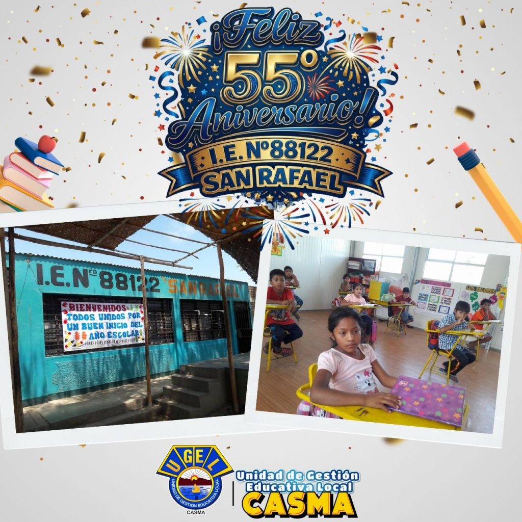 ¡FELIZ 55° ANIVERSARIO I.E. 88122 SAN RAFAEL! 88122 san rafael (1)